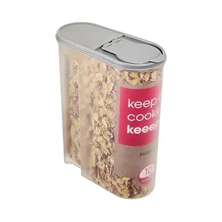 Keeeper Schüttdose Jean Für Trockenvorräte, Aufklappbarer Deckel, 5 L, Polypropylen, 24 X 11, 5 X 30, 5 Cm, Nordic Grey