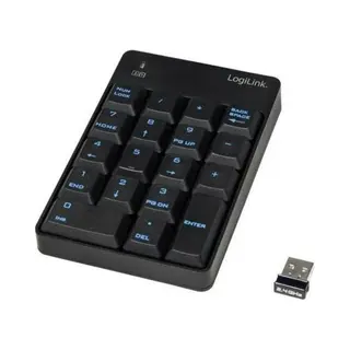 LogiLink ID0120 Ziffernblock Laptop Rf Wireless Schwarz