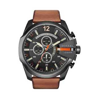 Diesel, Armbanduhr, Mega Chief, Schwarz, (Analoguhr, Chronograph, 51 mm)