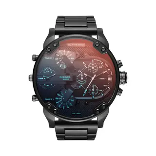Diesel Herrenuhr Mr. Daddy 2.0, Chronographenwerk, 57 Mm, Schwarzes Edelstahlgehäuse Mit Edelstahlarmband, DZ7395