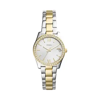 Fossil Scarlette Mini Armbandhorloge Vrouw Quartz Roestvrijstaal Goud, Zilver