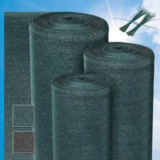 Sol Royal SG80 – Zichtbreeknet Groen 10m X 1m – Uv-Bescherming –Schaduwdoek 165 G/m² – Balkonscherm Hdpe – Inclusief Kabelbinders