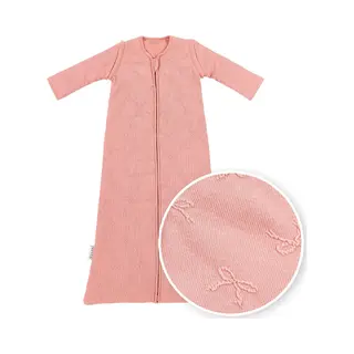 Meyco Baby Studio Collection Bow Baby Slaapzak Met Afritsbare Mouwen - Rose - 60cm - 2.5 Tog