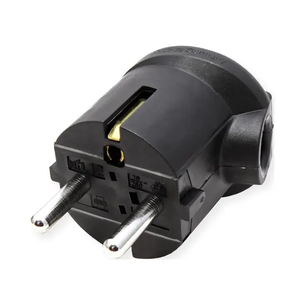 Bachmann Schutzkontaktstecker, Schwarz Bruchfest, Montierbar, Ip 20, Winkel thumbnail