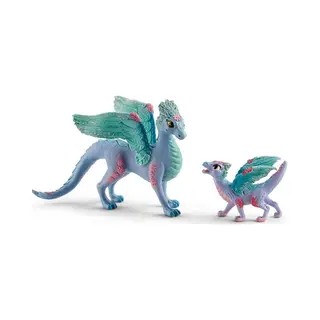 schleich Bayala Bloemendrakenmama en baby