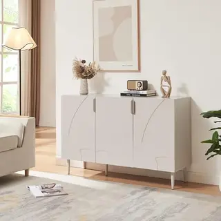 [en.casa] Modern Dressoir Met 3 Deuren En Praktische Handgrepen, Decoratief, Stabiel, Voor Woonkamer, Slaapkamer, Kantoor, Staal, Spaanplaat, 75 X 115