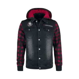 Rock Rebel By Emp Sound Check Jeansjacke Schwarz Rot In Xl