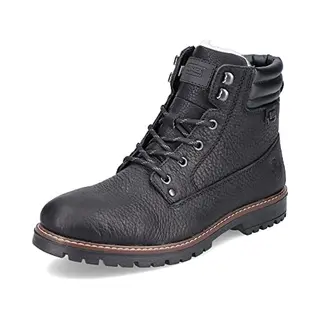Rieker Herren Schnürstiefeletten F3600, Männer Stiefeletten, Wasserabweisend, RiekerTEX, Bootee, Booties, halbstiefel, schwarz (00), 46 Eu / 11 Uk