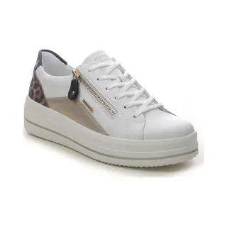 Remonte Damen Low-Top Sneaker D1C01, Frauen Halbschuhe, lose Einlage, Freizeitschuhe, Turnschuhe, Laufschuhe, straßenschuhe, Weiss Kombi (85), 39 Eu