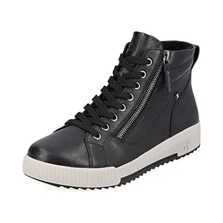 Rieker Evolution Damen Low-Top Sneaker W0164, Frauen Halbschuhe, Lose Einlage, Strassenschuhe, Sportschuhe, Freizeitschuhe, schwarz (00), 37 Eu / 4 Uk