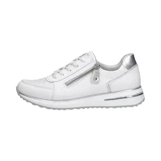 Remonte Damen Low-Top Sneaker D1G10, Frauen Halbschuhe, lose Einlage, straßenschuhe, Strassenschuhe, Sportschuhe, Freizeitschuhe, Weiss Kombi (80),