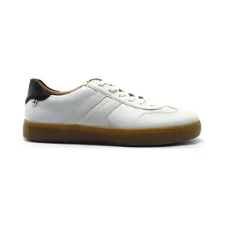Rieker Evolution Lage Herensneakers Van Glad Leer In Wit, Zwart Gebroken Wit Papier