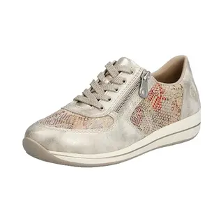 Rieker Sneakers Laag Taupe / Goud / Lichtgroen / Rood