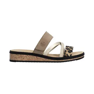 Rieker V3652 Damessandalen, Beige Combi 62, 39 Eu