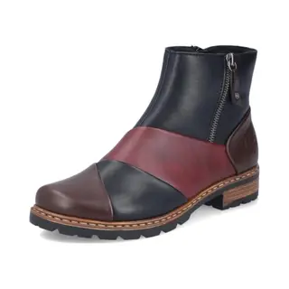 Rieker Dames Enkellaarsjes, Gevoerd, Meerkleurig Z9356-90
