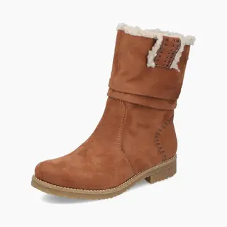 Rieker Enkellaarsjes Cognac Imitatiesuede - Maat 40