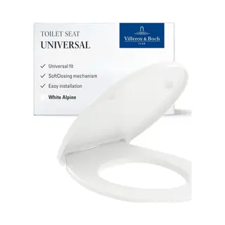 Villeroy & Boch Universele Toiletzitting, Toiletdeksel Wit Glanzend Soft-close Mechanisme