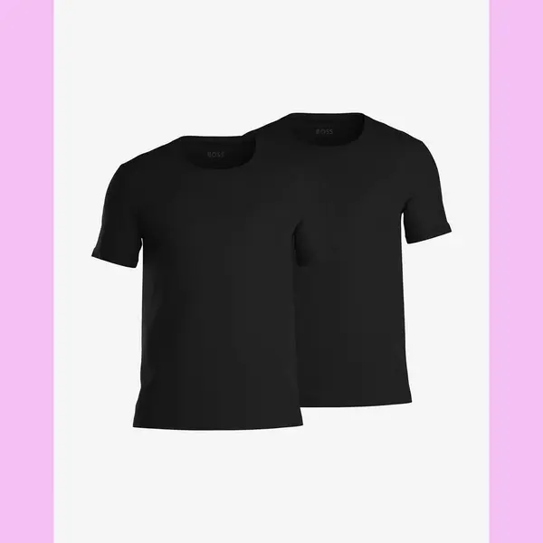 Boss Herren T-Shirt Rn 2p Co T-Shirt, New Black, S thumbnail