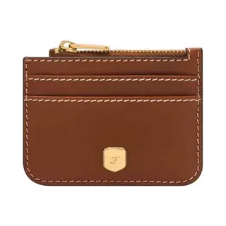 Fossil, Damen, Portemonnaie, Lennox Zip Card Case, Braun