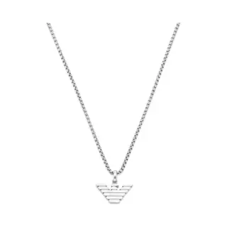 Emporio Armani EGS3169040 - Heren Collier 85cm - Roestvrij Staal - Zilverkleurig