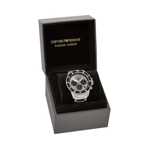 Emporio Armani World Explorer - Heren Horloge - Zilverkleurig Met Band thumbnail