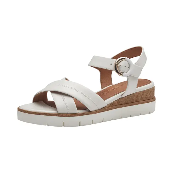 Tamaris Damen Sandalette Mit Keilabsatz, Weiß, 40 Eu thumbnail