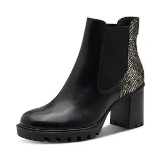 Tamaris Chelsea 1-25371-45 Chelsea Dameslaarzen, Zwart/kam, 40 Eu