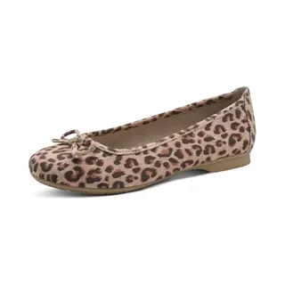 Jana Damen Ballerinas Elegant Vegan, Mehrfarbig (Leopard), 38 Eu