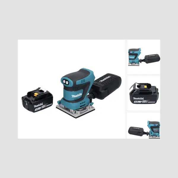Makita Dbo 482 F1 Akku Schwingschleifer 18 V 112 X 102 Mm + 1x Akku 3, 0 Ah - Ohne Ladegerät thumbnail