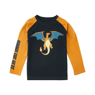 Pokémon - Gaming Longsleeve Voor Kinderen - Kids - Glurak - Bring The Heat - Voor Kinderen - Zwart-oranje