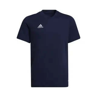 Adidas, Jungen, Sportshirt, Entrada 22 T-Shirt Kinder (128), Blau, Schwarz, 128
