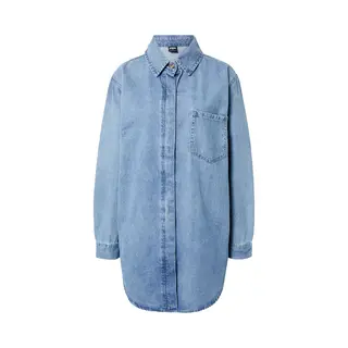 Urban Classics Damen Ladies Oversized Denim Shirt Dress Kleid, Tintedlightbluewashed, 5XL