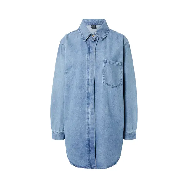 Urban Classics Damen Ladies Oversized Denim Shirt Dress Kleid, Tintedlightbluewashed, 5XL thumbnail