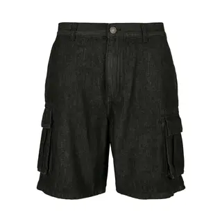 Urban Classics - Organic Denim Cargo Korte Broek - Taille, 33 Inch - Zwart
