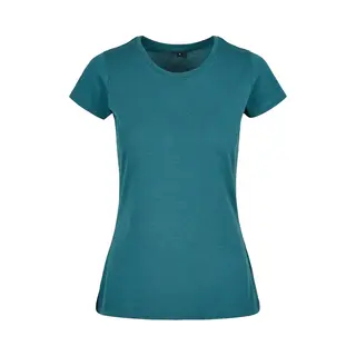 Build Your Brand Basic T-shirt Voor Dames, T-shirt Voor Dames, Blauwgroen, 3XL
