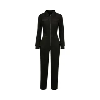 Urban Classics Dames Velvet Rib Waterkoker Suit Trainingspak Voor Dames, Zwart.