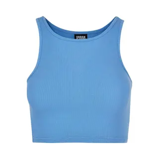Urban Classics - Rib Crop Top - L - Blauw