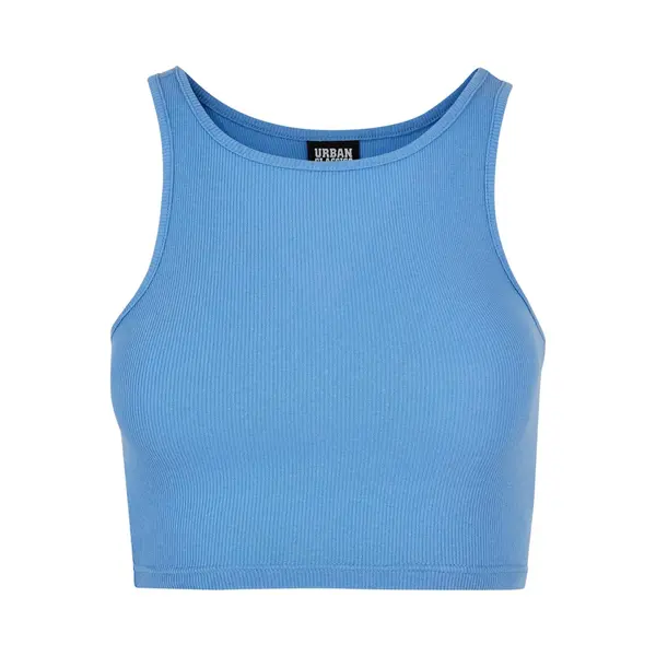 Urban Classics - Rib Crop Top - L - Blauw thumbnail