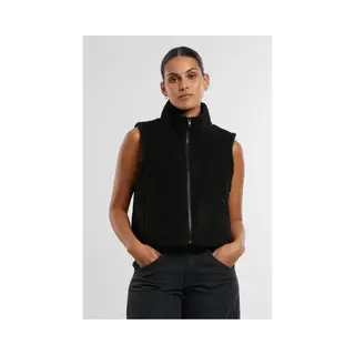 Urban Classics - Short Sherpa Mouwloos Jacket - M - Zwart