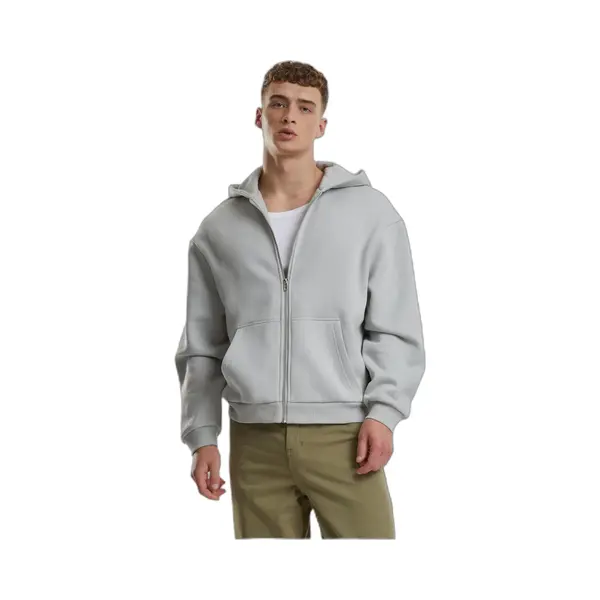Urban Classics - Fluffy Vest Met Capuchon - 4XL - Grijs thumbnail