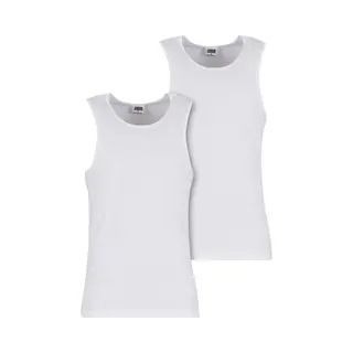 Urban Classics, Herren, Shirts, Ribbed Undershirt 2-Pack - 195343, Weiss, (Xxl)