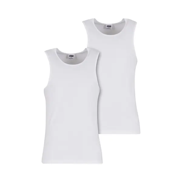 Urban Classics, Herren, Shirts, Ribbed Undershirt 2-Pack - 195343, Weiss, (Xxl) thumbnail