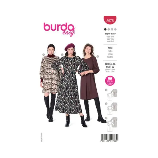 Burda Naaipatronen Dames - Maat 48/Maat 46/Maat 44/Maat 42/Maat 40/Maat 38/Maat 36/Maat 34 thumbnail