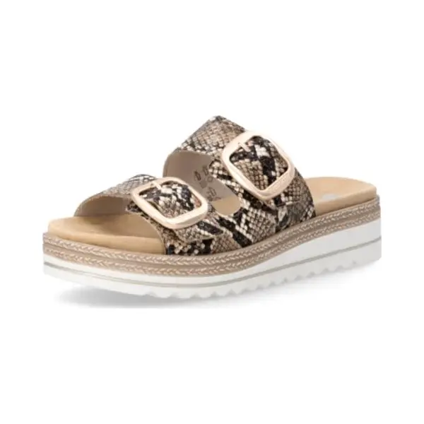 Remonte D0Q66-25 Slippers Slangenprint Bruin Leer Dames - Bruin Slangenprint - 42 thumbnail