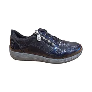 Rieker Art. N1100-14 Dames Sneaker H Leest Veter/rits Blauw Maat 41