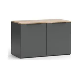 Kommode Wido, Anthrazit, 80 X 50 Cm Mit 2 Türen Vicco