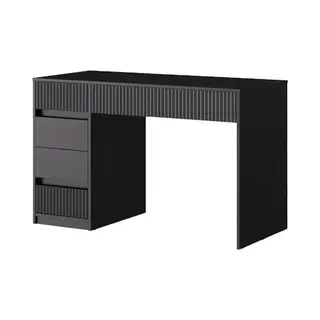 Vicco Schreibtisch Omira, Schwarz, 120 X 55 Cm Mit 5 Schubladen (1-St)