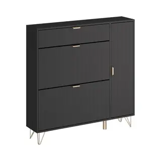 Vicco Helge Schoenenkast – 108 X 107.5 Cm Zwart