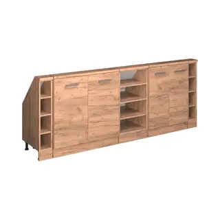 Dachschrägenschrank Rion, Goldkraft Eiche, 5er Set, Vicco