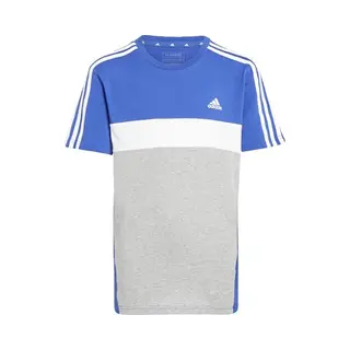 Adidas Unisex Kids Tiberio 3-Stripes Colorblock Cotton Kids Short Sleeve T-Shirt